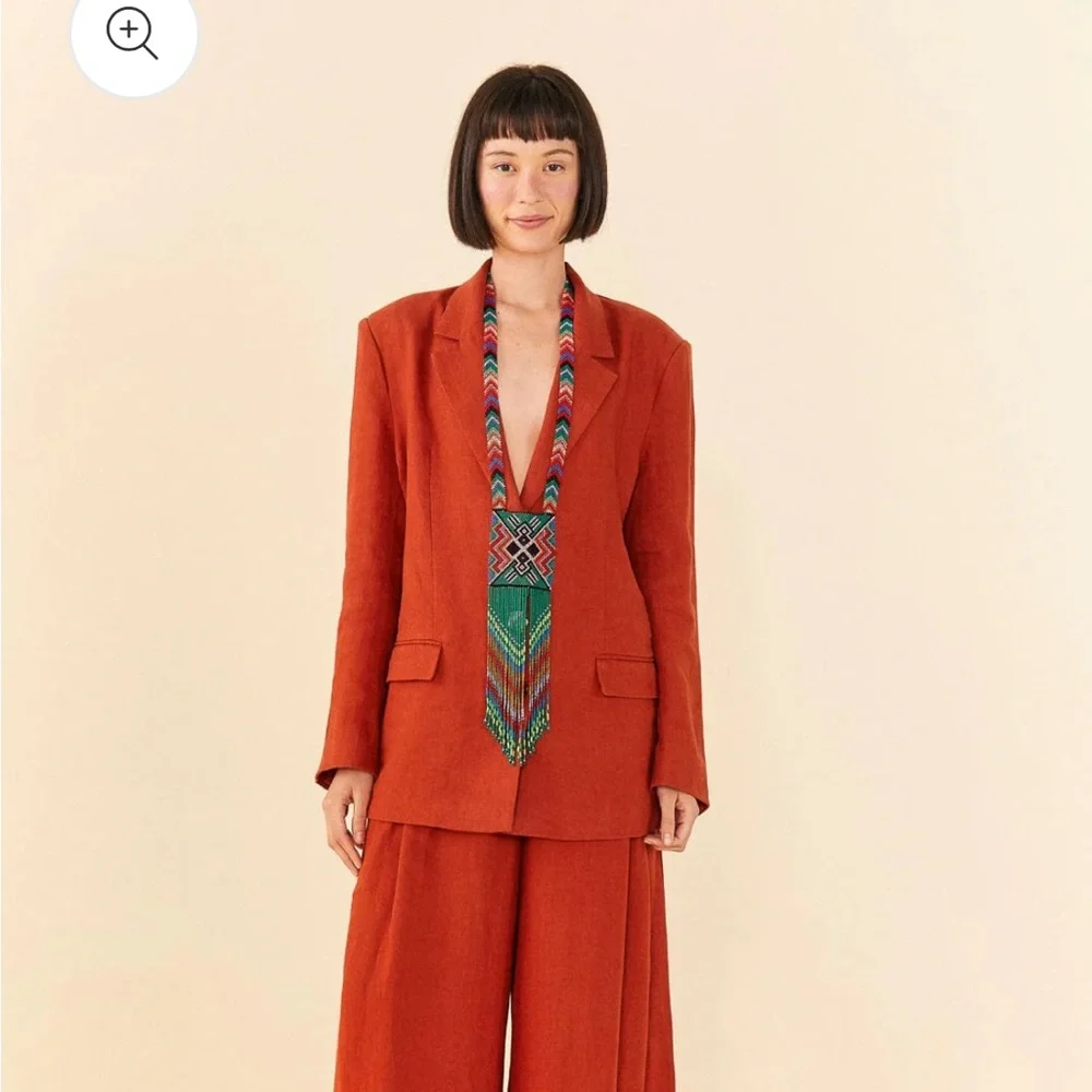 FARM Rio Orange Blazer - Picture 1 of 11